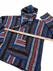 Striped Baja Hoodie in Red White & Blue XL