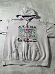 Vintage Sailor Moon Hoodie Size Medium Anime Sweatshirt Purple