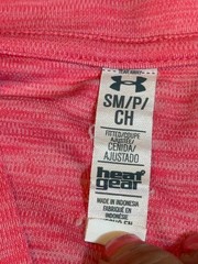 Women’s Under Armour Size SM Bright Pink Lightweight Heat Gear 1/2 Zip Mock Neck