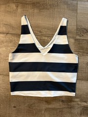 Z Supply Women’s Striped Active Powechill Tank Top with Built-In Bra