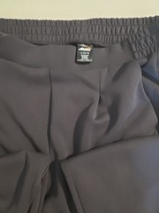 Avia Womens Sandwash Black Scubaknit Pleated Joggers With Slash Pockets Sz L EUC