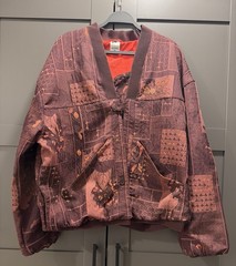Nike Naomi Osaka Jacquard Oversized Jacket Burgundy Women’s Sz Large FV7795-652