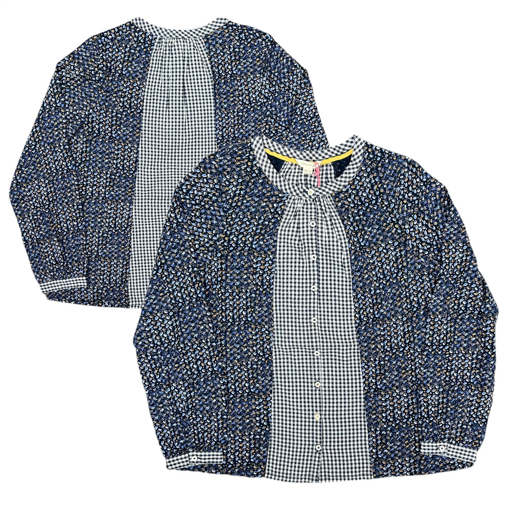 White Stuff Women’s Shirt (Size 10) Navy Long Sleeve Top – New