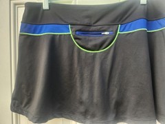 FILA Women’s Size XXLSport Athletic Active Skort, Black and Blue