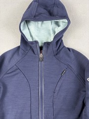 Icebreaker GT 260 Merino Wool Jacket Womens Small Blue Purple Full Zip Hiking