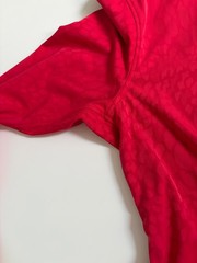 Athleta Urbanite Red Animal Print Jacquard Button Down Shirt Lightweight Size M