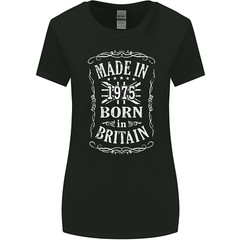 Born In Britain 51st Birthday Made 1975 Womens Wider Cut T-Shirt