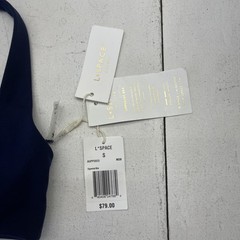 L*SPACE Sports Bra Womens Small Blue Uppercut Crossback Impact Activewear Gym