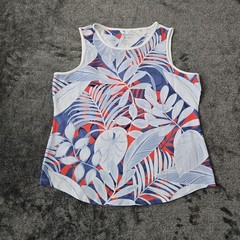 Tommy Bahama Islandzone Tank Top Women’s L Tropical Print UPF30+ Resortwear EUC