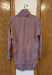 Athleta Cozy Karma Dress Mauve 1/4 Zip Cowl Neck Drawstring Long Tunic Pink XS