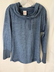 XXL Women’s Avalanche Senna Blue Pullover Cowl Neck Long Sleeve Athletic Top