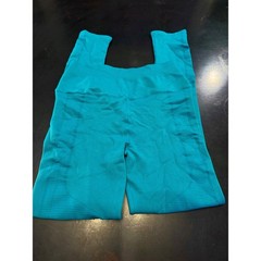 NUX Teal Seamless Ribbed High Waisted Athletic Leggings Women’s L