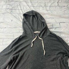 John Galt Brandy Melville Gray Knit Hoodie Women’s One Size Slouchy Pullover Y2K