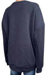 Lazypants Womens X-Large Sweatshirt Charcoal Gray Pull Over Crewneck XL New