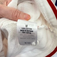 Molly Yeh Henley Sweatshirt Medium Red White Striped Cotton Long Sleeve Top