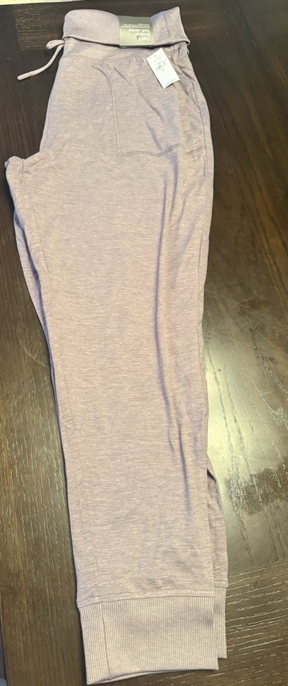 GapFit Brushed Tech Jersey Jogger Pants Purple M Women’s Elastic Waist Pockets