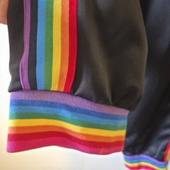 Club EXX Dolls Kill Rainbow Joggers Black Adult Size 3X Well Made Colorful Fun
