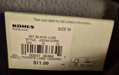 Mid Rise Black Leggins Size M