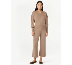 Scoop Women’s and Women’s Plus Ultimate ScubaKnit V-Neck Sweatshirt Size M 8-10