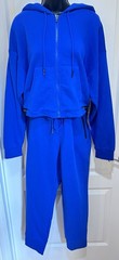 NWT sports illustrated Cropped Zip Hoodie & Jogger Set – Royal Blue size large