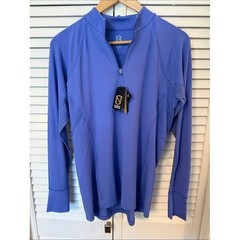 Women’s Long Sleeve Quarter-Zip Performance Pullover – Periwinkle