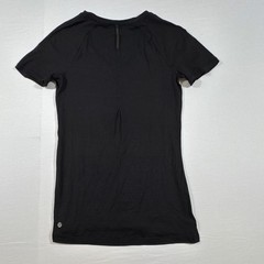 lululemon Women’s Black/Gray Striped Scoop Neck Stretch Tee 15 PTP Size Small