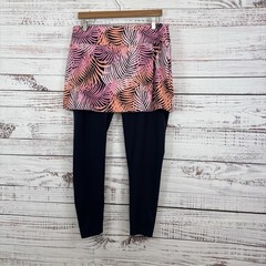 Tommy Bahama Active Tropical Leaf Skort & Navy Leggings Womens Size XL