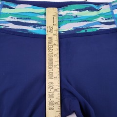 Lululemon Pants Women’s 8 Blue Colorful Trim Workout Activewear Crop Leggings