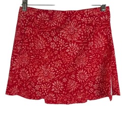 RipSkirt Hawaii Dahlia Tea Berry Wrap Skirt Womens XS Pink Floral Travel NWT
