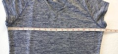 LEG3ND Heather Navy Blue V-Neck Athletic Soft Short Sleeve Activewear Top M