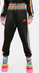 Club EXX Dolls Kill Rainbow Joggers Black Adult Size 3X Well Made Colorful Fun