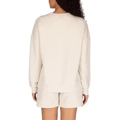 Lazypants Ladies’ Long Sleeve Luxe Crewneck Sweatshirt Cream, Berry B75