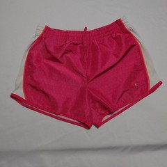 Danskin Now Womens Medium 8-10 Running Shorts Hot Pink White Geometric Athletic