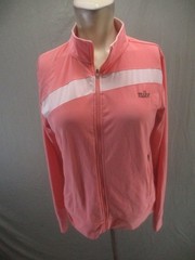 Nike Size M (8-10) Womens Pink Pockets Full Zip Activewear Athletic Jacket 830