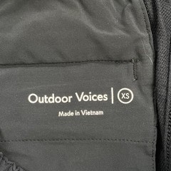 Outdoor Voices Jogger Pants Womens XS Black Woven Ankle Zip Pockets Drawstring