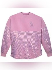 Disneyland Resort Jersey Pink Sequin Mickey Pullover Sweatshirt Women’s XL