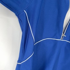 Nike Dri-FIT Running Pullover Women Large Blue Half Zip Thumbholes Built in Tank