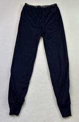 Duofold Womens Pinstriped Baselayer Pant Large Blue 100% Polypropylene