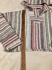 Earthbound Trading Co. Cropped Baja Sweatshirt Womens Hoodie Sz Medium Boho Chic