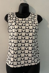 Made By Molly XL Mickey Mouse Head Workout Athletic Shirt White Blue Comfy