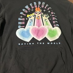 The Powerpuff Girls Hoodie Black Saving The World Cartoon Network Women’s Small