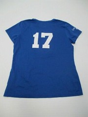 NIKE Women’s Size L DRI FIT Training Cross Training Blue Crew Neck T-Shirt