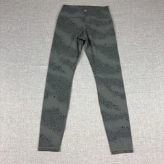 Athleta Leggings Womens M Tall Gray Transcend Tight Ankle Stars Yoga Gym Pants