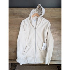 NWT Athleta Forever Fleece Hoodie Womens XS Cream Oversized Long Sleeve Full Zip