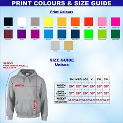 Personalised Custom Printed Hoodie Unisex Workwear Top Your Text Team Jumper