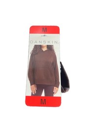 NWT Danskin Women’s Size M Brown Pullover Hoodie Sweatshirt Kangaroo Pocket