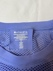 Athleta Oxygen Tank Top Lilac Seamless Laser Cut Yoga Shirt Mesh Small NICE