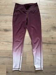 Athleta Ombre Chaturanga Tight | Small Burgundy Yoga Pilates Gym