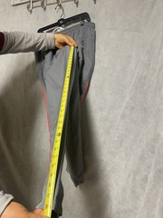 Nike Pants Women L Gray Sweat Track Joggers Lined Ankle Snap Zip Pockets Warm Up