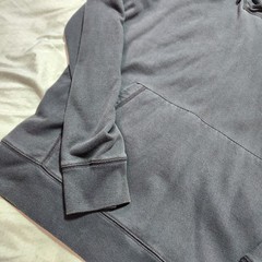 Converse One Star Sweatshirt Womens XL Gray Henley Balloon Sleeve Pullover